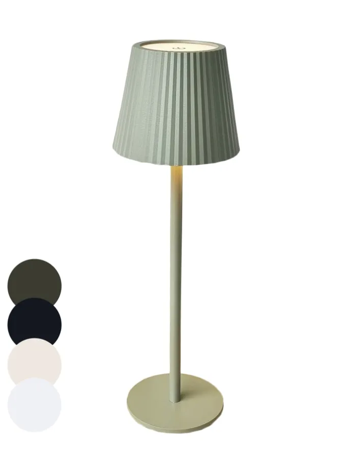 LED Tischlampe dimmbar Touch Farbwechsler IP44 Innen & Außen 36,5x11cm in Grün