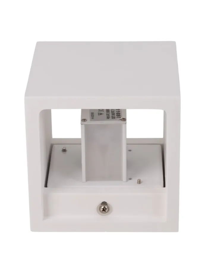 LED Wandleuchte in weiß - (L)11.5 cm x (B)11.5 cm x (H)11.5 cm - EEK G