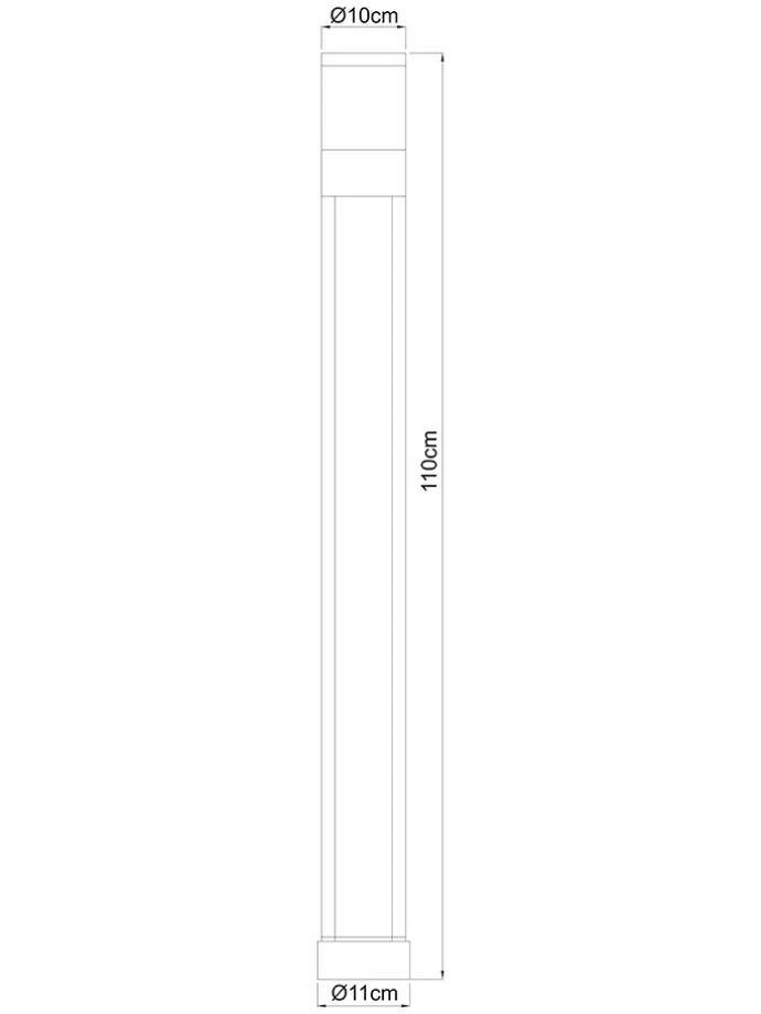 LED-Außenleuchte in Anthrazit - (H)110 cm