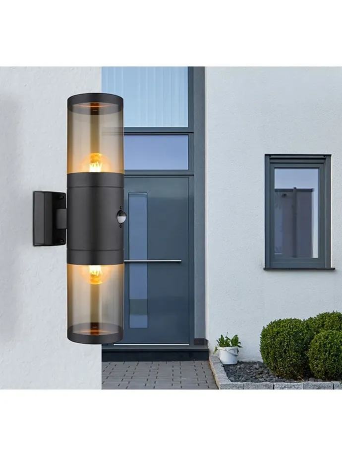 LED-Außenleuchte "Xeloo" in Schwarz - (B)10 x (H)42 cm