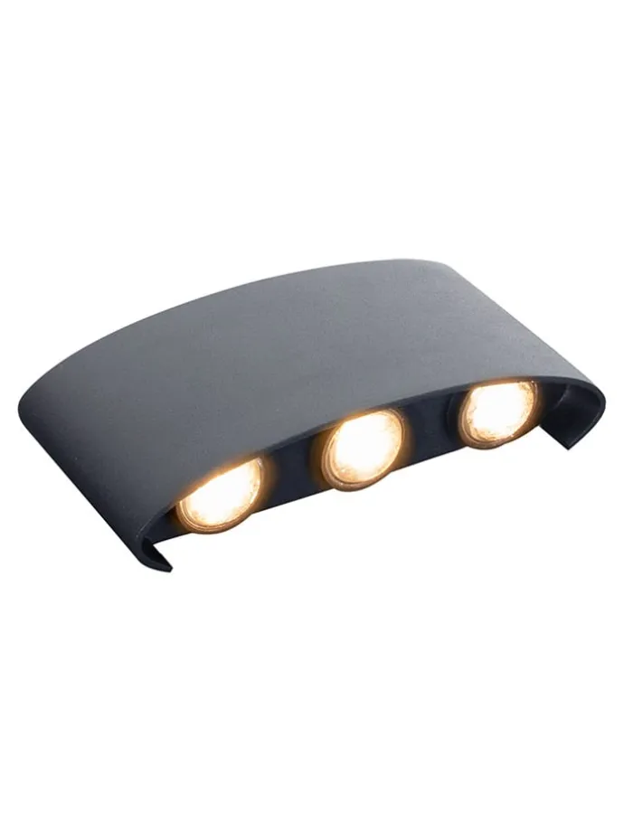 LED-Außenwandleuchte "Auron" in Schwarz - EEK G (A bis G) - (B)14 cm