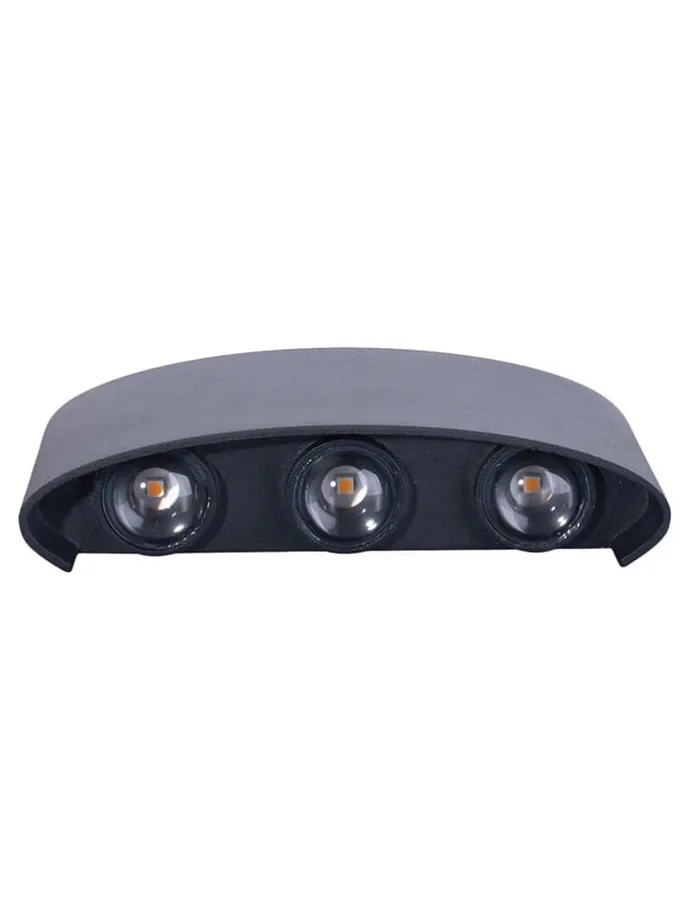 LED-Außenwandleuchte "Auron" in Schwarz - EEK G (A bis G) - (B)14 cm