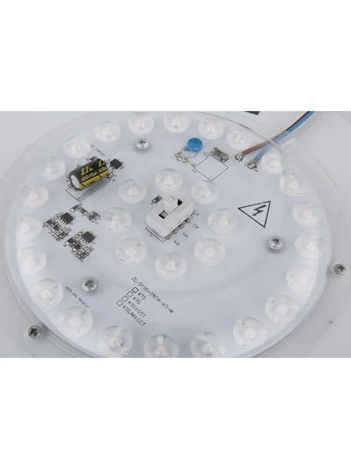 LED-Deckenleuchte "Bruno" in Hellbraun/ Weiß - (H)9,5 x Ø 36 cm