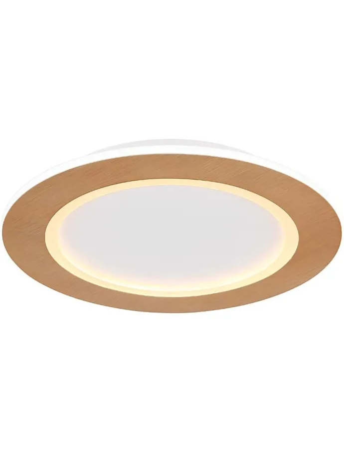 LED-Deckenleuchte "Clay" in Hellbraun - Ø 40 cm