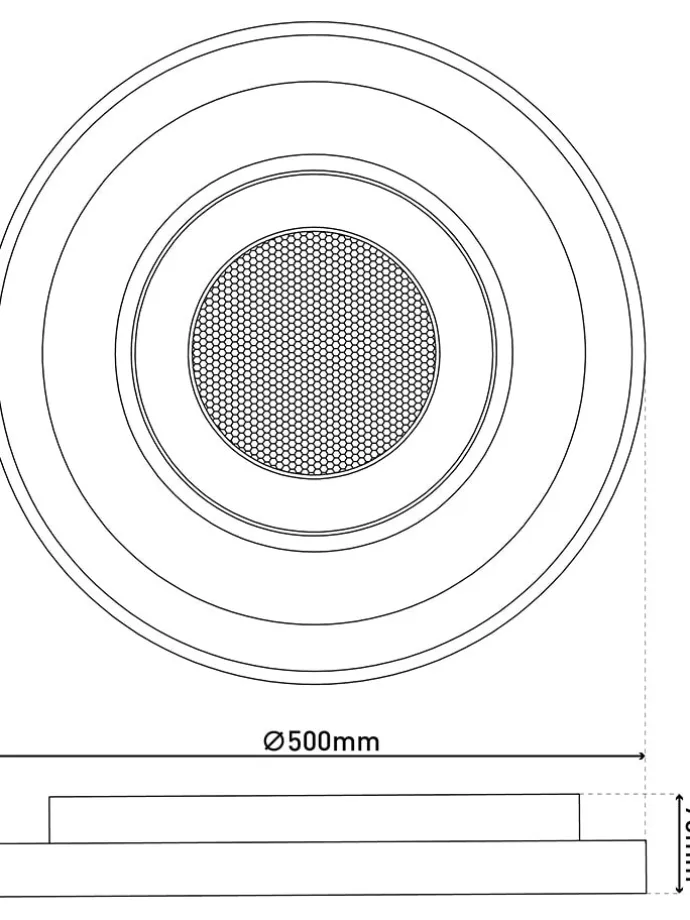 LED-Deckenleuchte "Doira" in Weiß - Ø 50 cm