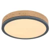 LED-Deckenleuchte "Doro" in Hellbraun/ Grau - Ø 30 cm