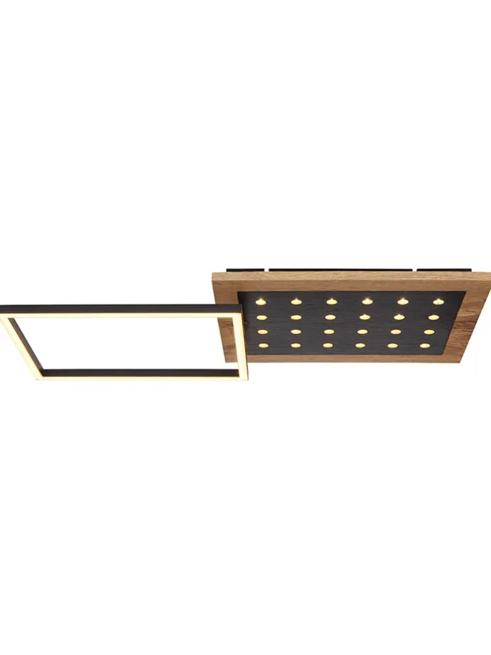 LED-Deckenleuchte in Hellbraun - (B)63,5 x (H)8,5 x (T)27,7 cm