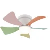 LED-Deckenventilator "Hinea" in Weiß/ Bunt - (H)13 x Ø 40,6 cm