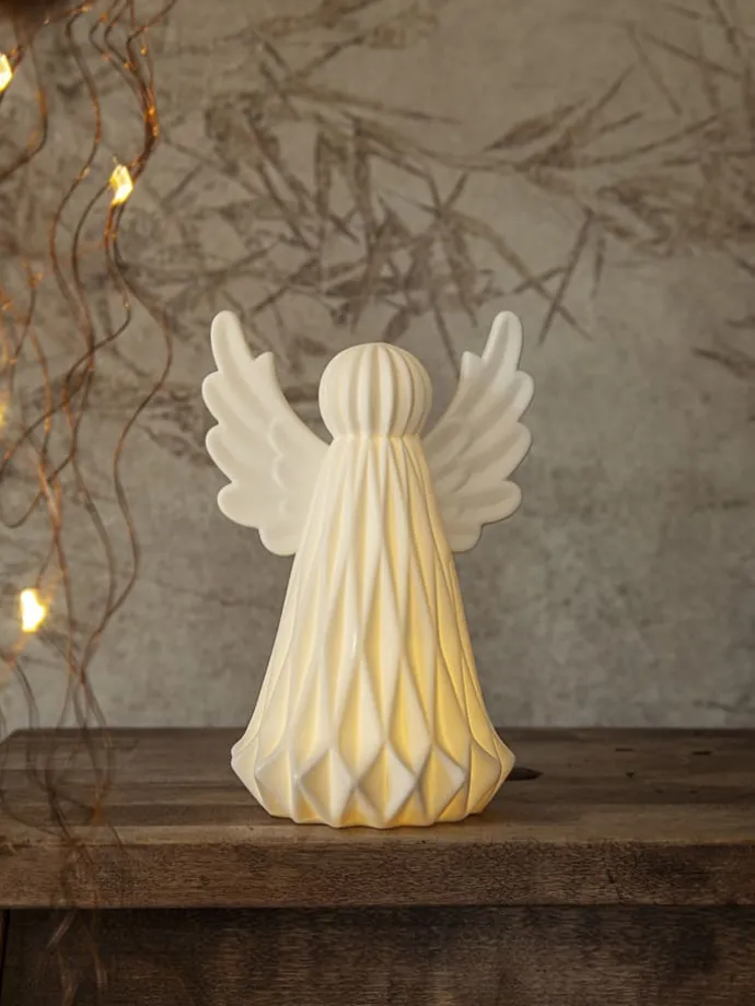 LED-Dekofigur "Vinter" in Weiß - (B)13 x (H)19 cm