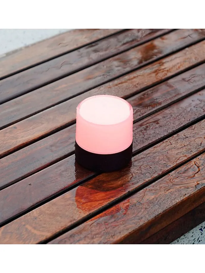 LED-Dekoleuchte "Bolo" in Transparent - (H)9,5 x Ø 9,4 cm