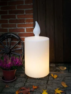 LED-Dekoleuchte "Candle" in Weiß - (H)60 x  Ø 38,5 cm
