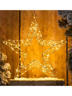 LED-Dekoleuchte "Star" in Warmweiß - (B)40 x (H)42 cm