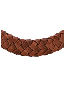 Leder-Armband in Cognac