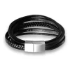 Leder-Armband in Schwarz