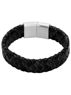 Leder-Armband in Schwarz