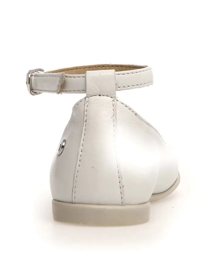 Leder-Ballerinas "Alpoma" in Weiß