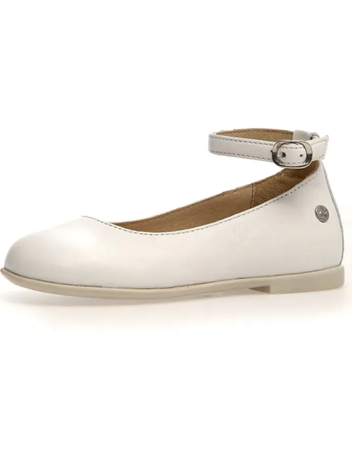 Leder-Ballerinas "Alpoma" in Weiß