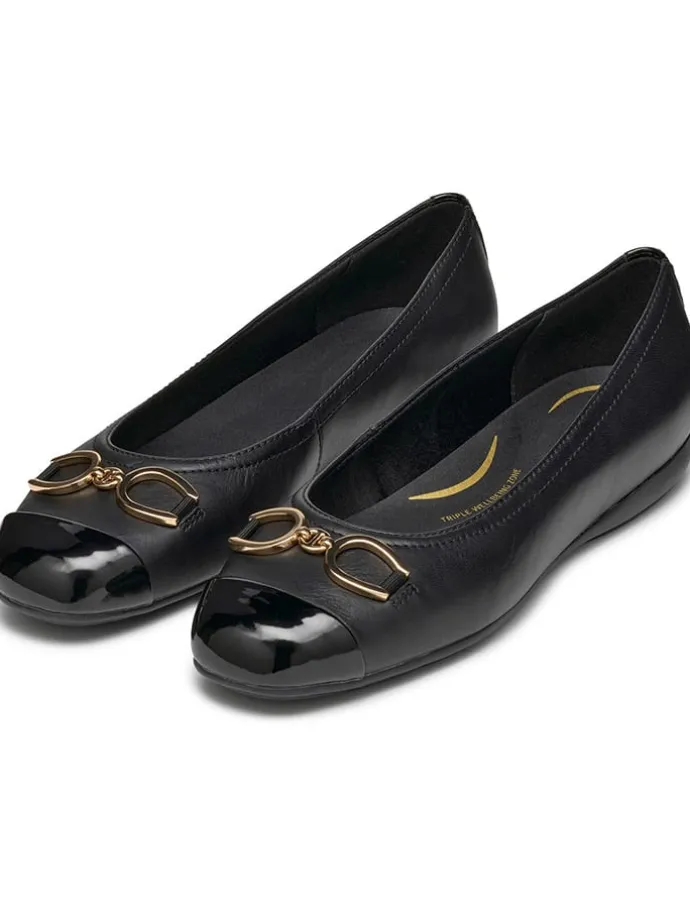 Leder-Ballerinas "Annytah" in Schwarz