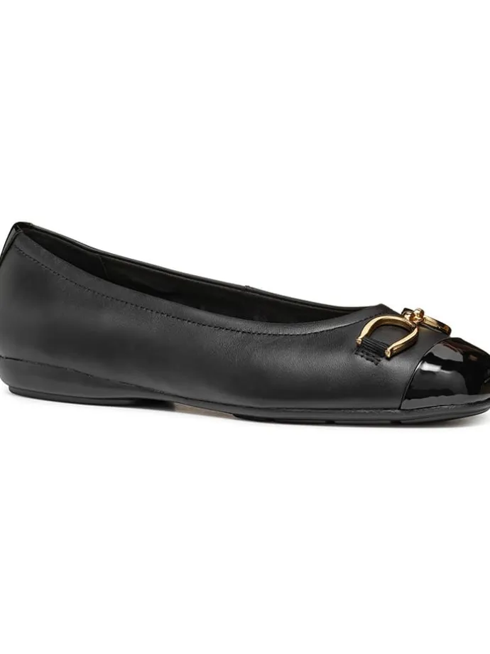Leder-Ballerinas "Annytah" in Schwarz