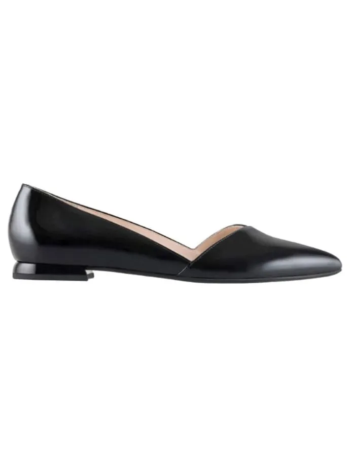 Leder-Ballerinas "Boulevard 10" in Schwarz