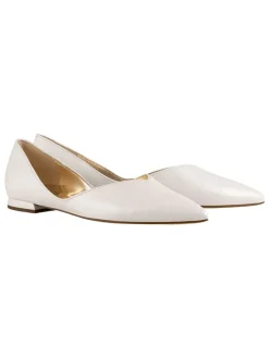 Leder-Ballerinas "Boulevard 10" in Weiß