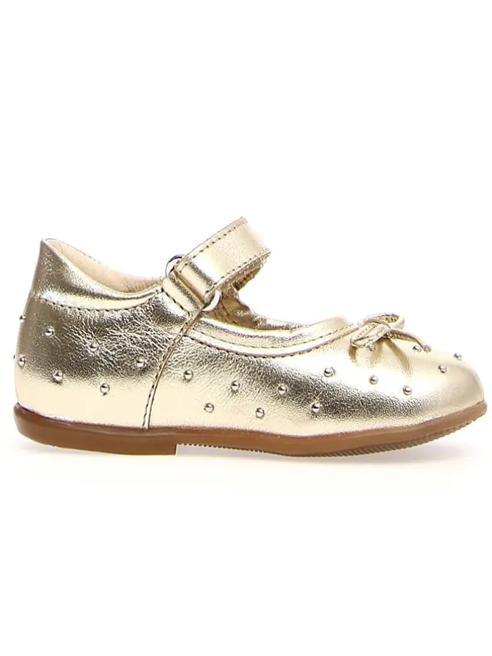 Leder-Ballerinas "Bunnyhops" in Gold