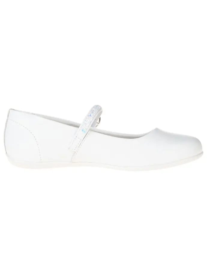 Leder-Ballerinas "Fantasy flat" in Weiß