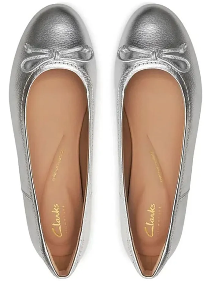 Leder-Ballerinas "Fawna" in Silber