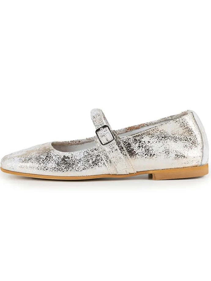 Leder-Ballerinas "Grenevelia" in Silber
