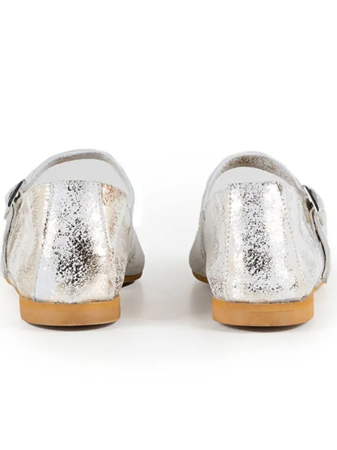 Leder-Ballerinas "Grenevelia" in Silber