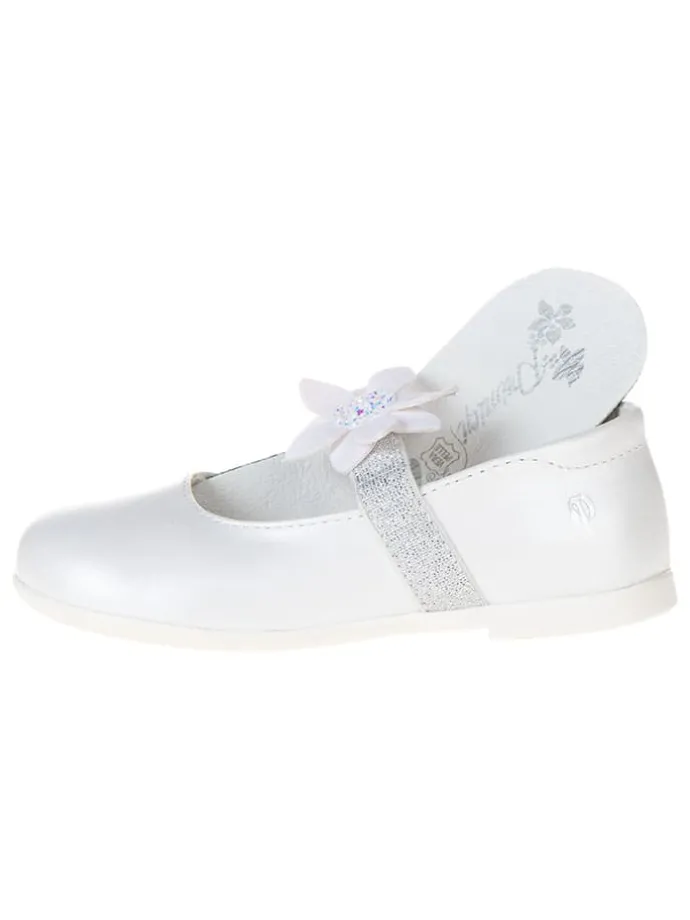 Leder-Ballerinas "Happy dance" in Weiß