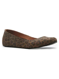 Leder-Ballerinas in Braun