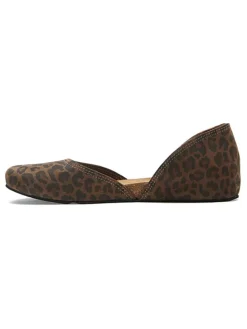 Leder-Ballerinas in Braun/ Schwarz
