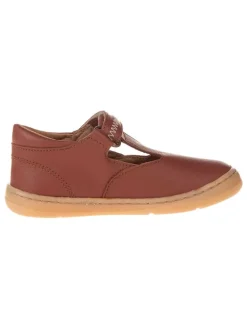 Leder-Ballerinas in Hellbraun