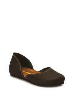 Leder-Ballerinas in Schwarz