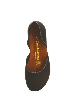 Leder-Ballerinas in Schwarz