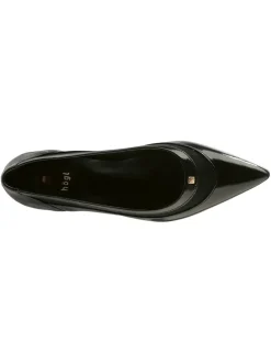 Leder-Ballerinas in Schwarz