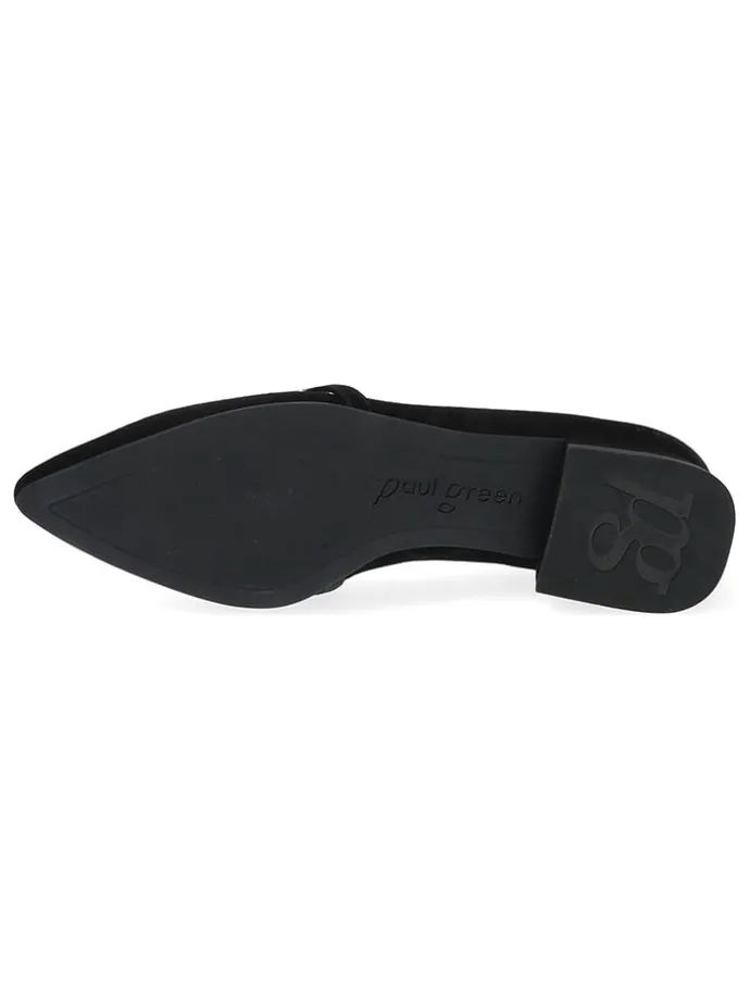 Leder-Ballerinas in Schwarz