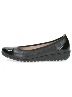 Leder-Ballerinas in Schwarz