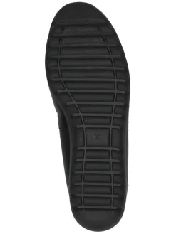 Leder-Ballerinas in Schwarz