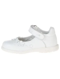 Leder-Ballerinas in Weiß