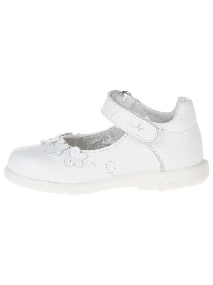 Leder-Ballerinas in Weiß