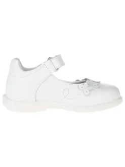 Leder-Ballerinas in Weiß