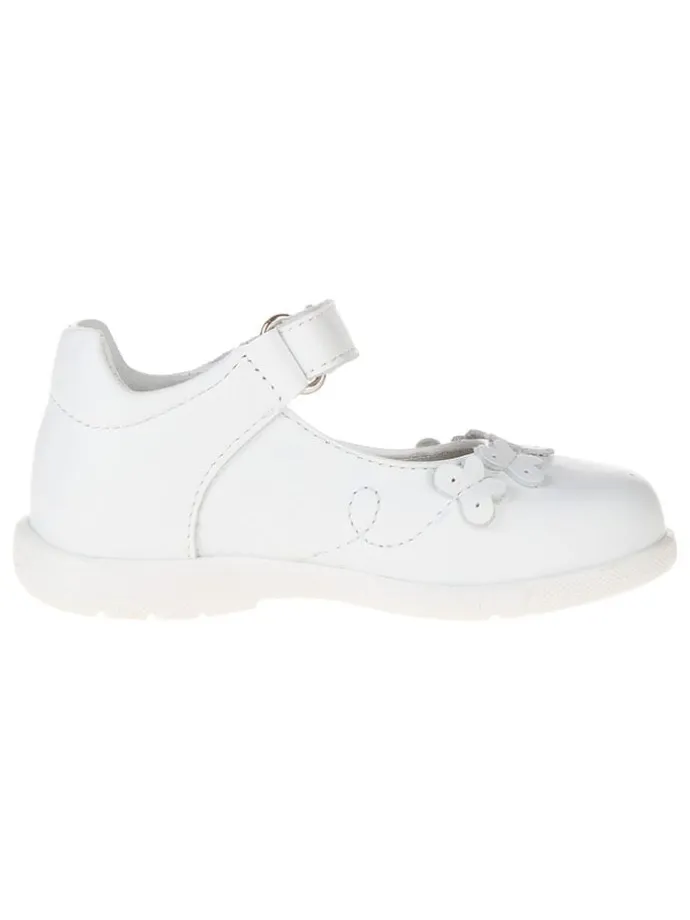 Leder-Ballerinas in Weiß