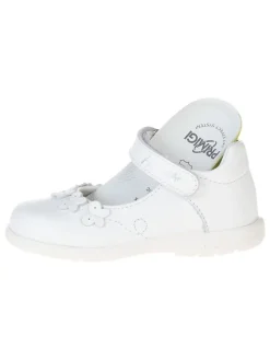 Leder-Ballerinas in Weiß