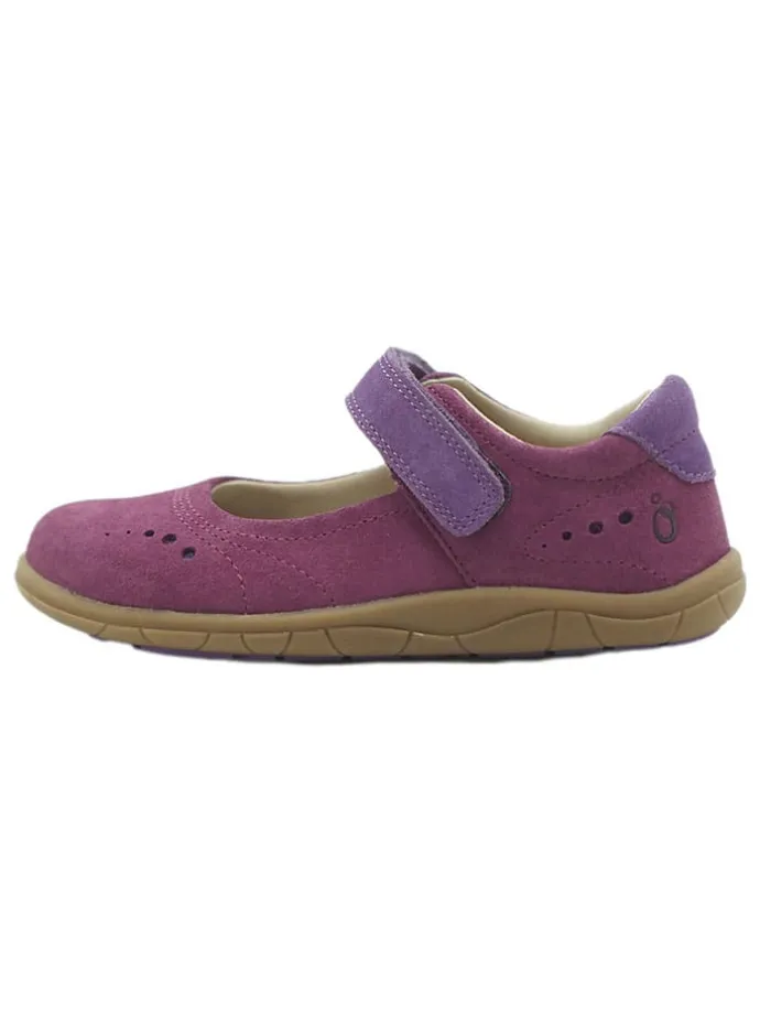 Leder-Barfuß-Ballerinas in Lila
