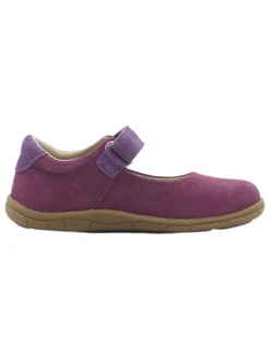 Leder-Barfuß-Ballerinas in Lila