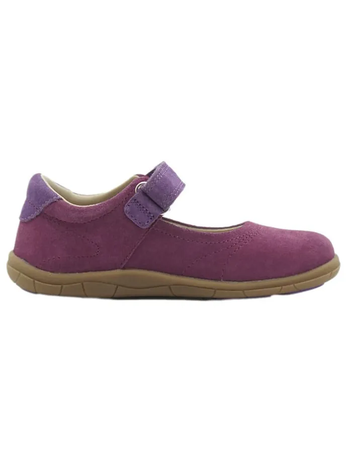 Leder-Barfuß-Ballerinas in Lila