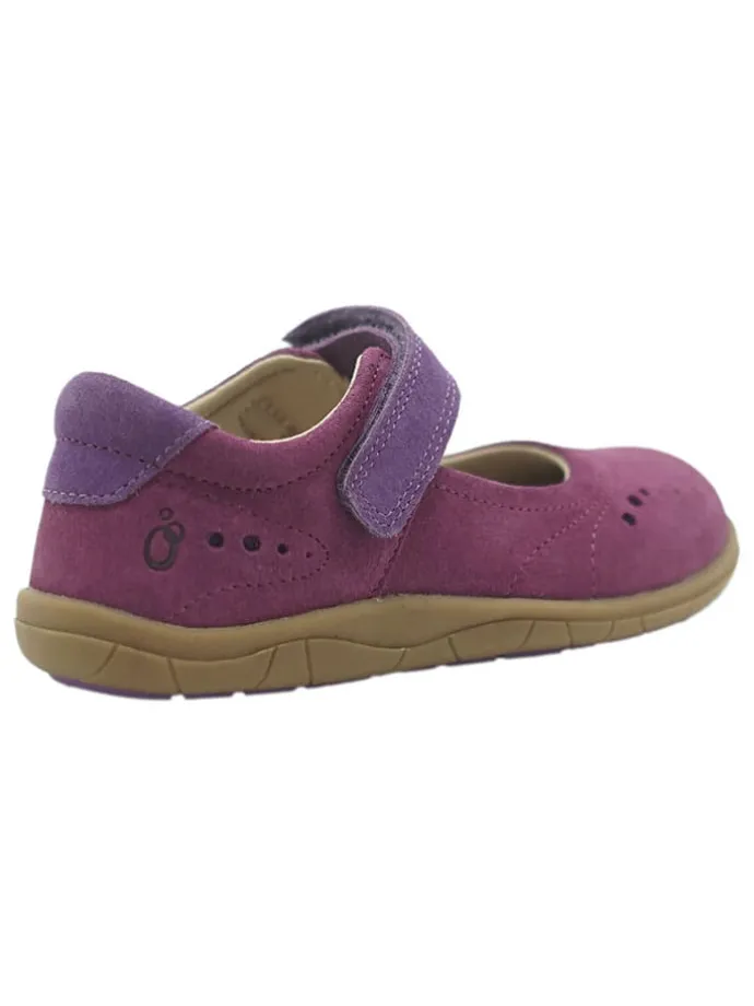 Leder-Barfuß-Ballerinas in Lila