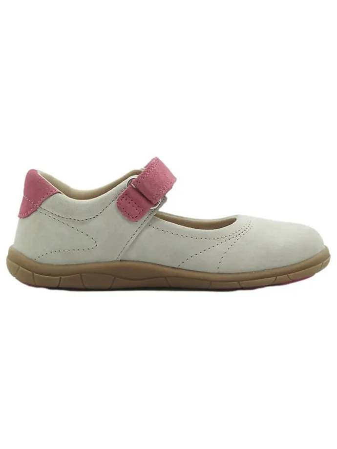 Leder-Barfuß-Ballerinas in Weiß
